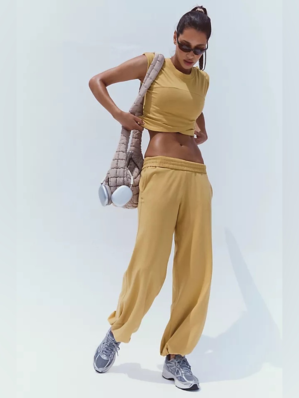 NWT FREE PEOPLE MOVEMENT Hot Shot Crossover Set | Dried Palm/Bronze MSRP $98 - Picture 2 of 5